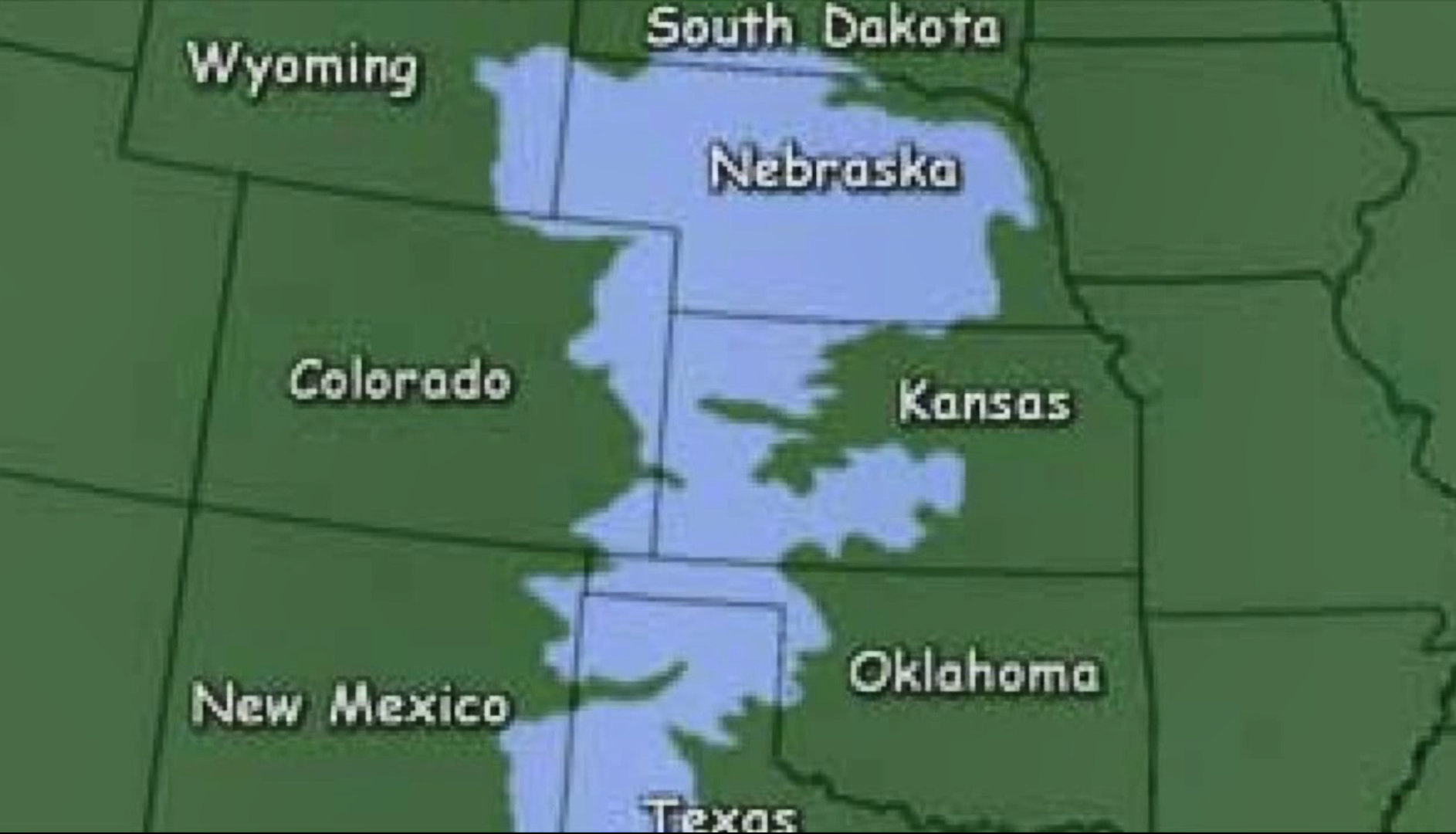 Map of Aquifer, covering several states, including Nebraska, Kansas, Oklahoma, and Colorado.