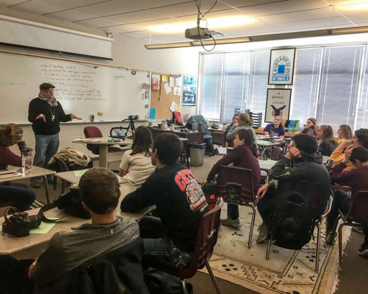 CDG's Joe Jennison explains Stories: YES to students CDG's Joe Jennison explains Stories: YES to students