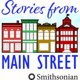 Artwork of buildings in a small town