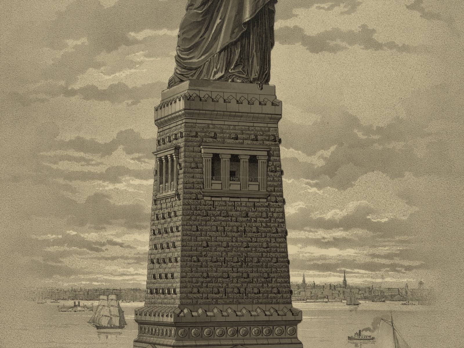 Statue of Liberty, sketch, June 30, 1884 Courtesy Library of Congress