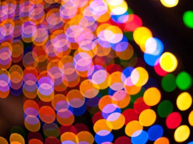 A blurry vision of colored lights. Pexels stock photo