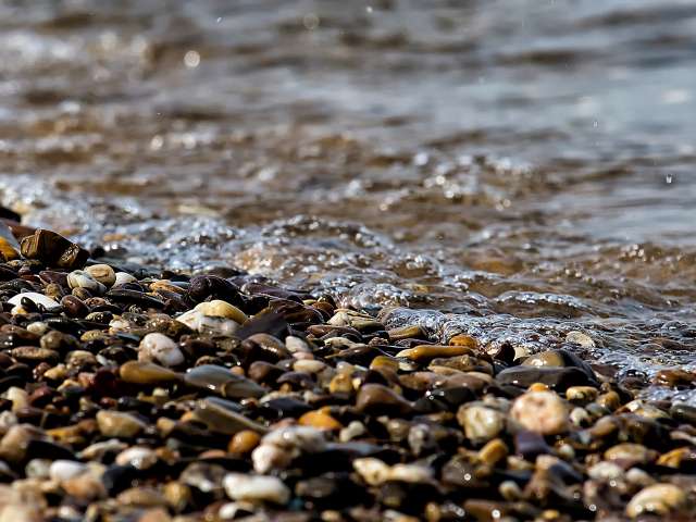 Tiny river pebbles on a shoreline. Pexels