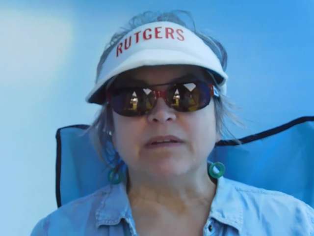 Dagney talks to Pam about oysters and the Ocean. Screenshot from video