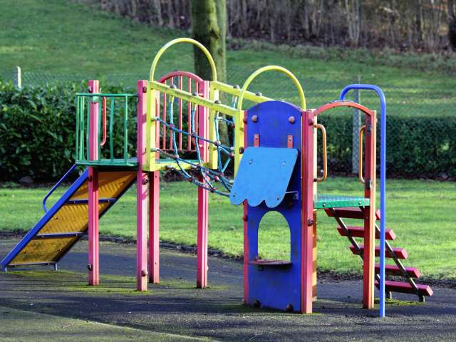 A view of a colorful playground. Pexels stock photo.