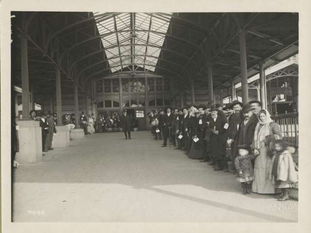 Passed and waiting to be taken off Ellis Island. New York Public Library. The Commons on Flickr.