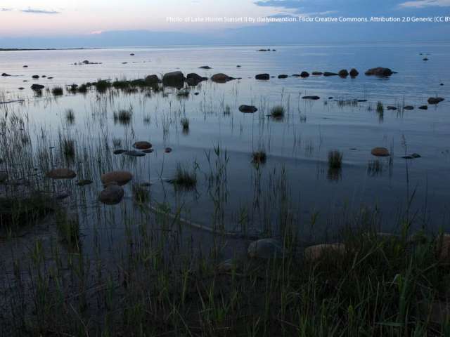 Photo of Lake Huron Sunset II by dailyinvention. Flickr Creative Commons. Attribution 2.0 Generic (CC BY 2.0)