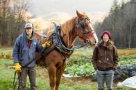 Kara and Jacob on their farm. 