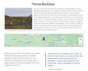 Screenshot of a student-created website.
