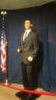 A wax figure of Barack Obama.