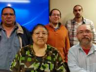 Ojibwe Community members Natalie Weyaus, Mike Wilson, Charles Lippert and Terry Kemper